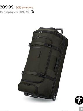 Travel Rolling Duffel Bag - Olive Green